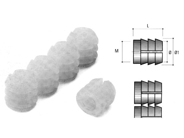 DÜBEL M6 BU18 ÁTM:10x11mm MÜANYAG-NATUR