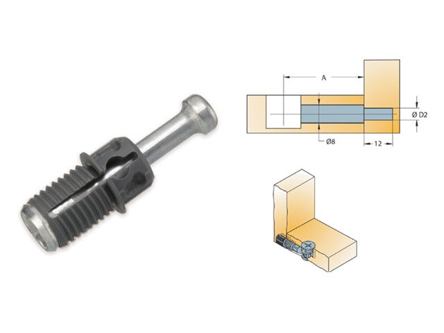 EXCENTERSZÁR GYORSSZERELŐS 8X34 mm