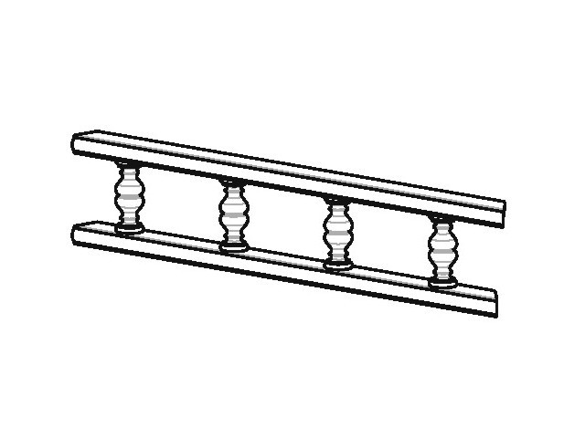 Polckorlát 2000x86x18mm                  ÖREGCSERESZNYE                          