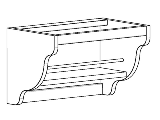 Füszerpolc 450x280x280mm                 ANTIKOLT KRÉM                           